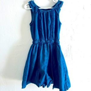 Girls Blue Jean Romper